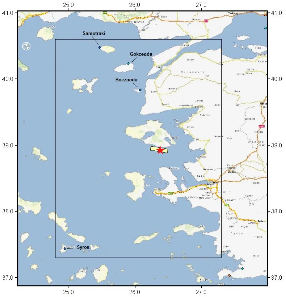 Lesvos tide gauge locations